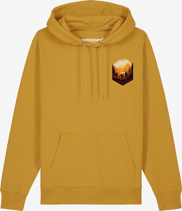 Sweat-shirt 'Hiking in the mountains' Watapparel en jaune : devant