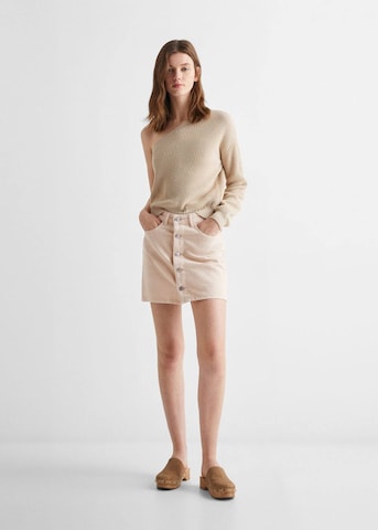 MANGO TEEN Kjol i beige