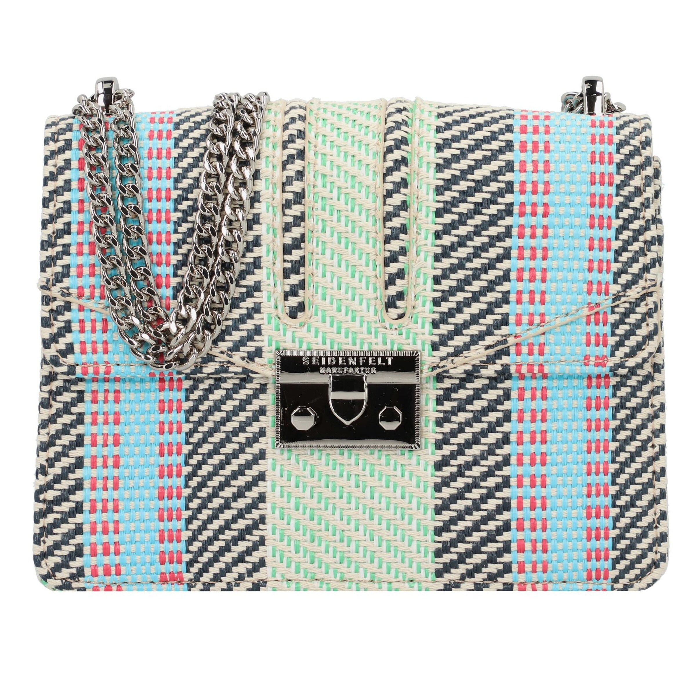 Borsa a tracolla 'Hulu Roros' Seidenfelt di colore blu chiaro / talpa / antracite / verde chiaro, Visualizzazione prodotti