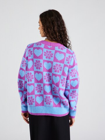 Moves Knit Cardigan in Purple