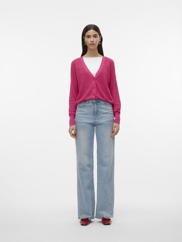 VERO MODA Knit Cardigan 'NEW LEXSUN' in Pink