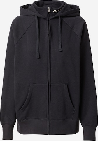 Champion Authentic Athletic Apparel Sweatjacke in Schwarz: predná strana