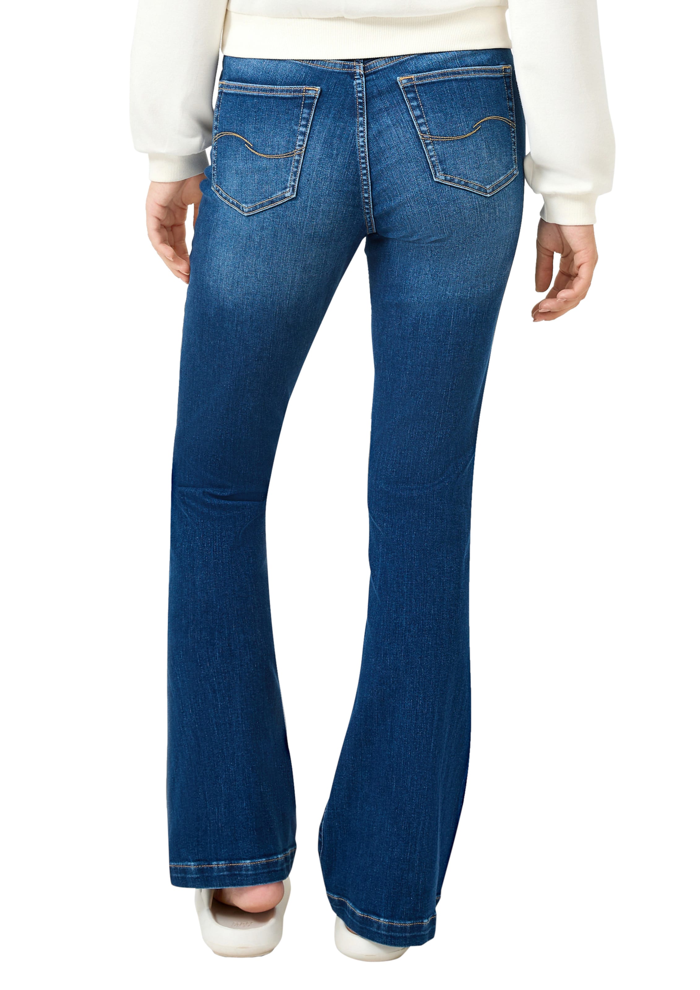 évasé Jean 'Reena' QS en bleu