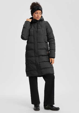 juoda QS Žieminis paltas