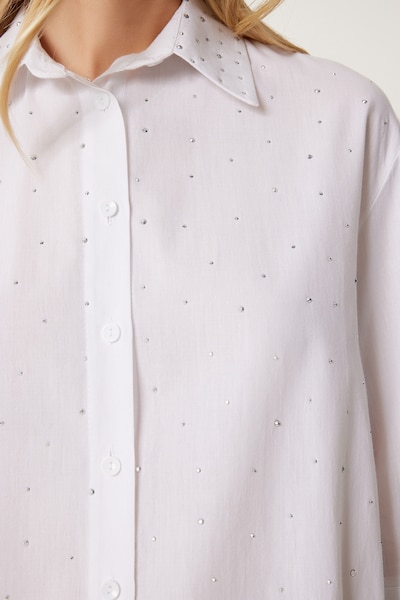 Happiness İstanbul Bluse i hvid, Produktvisning