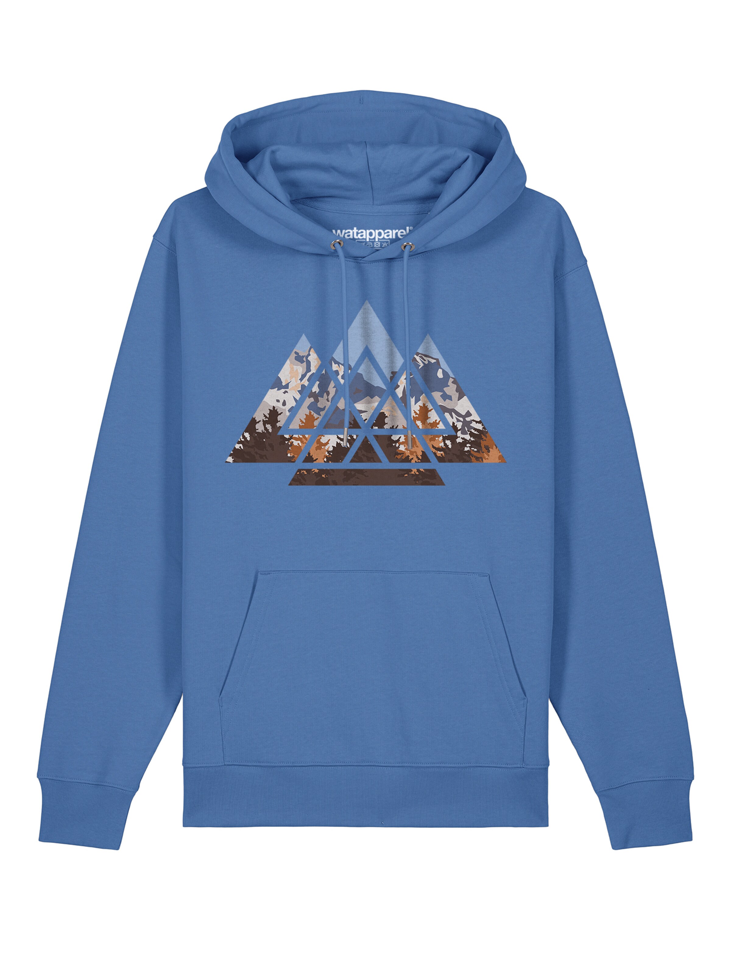 Sweat-shirt ' Geometric Landscape ' Watapparel en bleu : devant