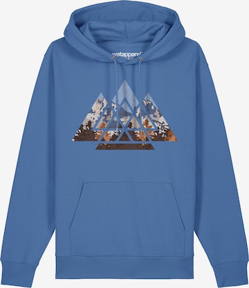 Sweat-shirt ' Geometric Landscape ' Watapparel en bleu : devant