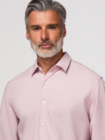 Coupe regular Chemise business Ombre en rose