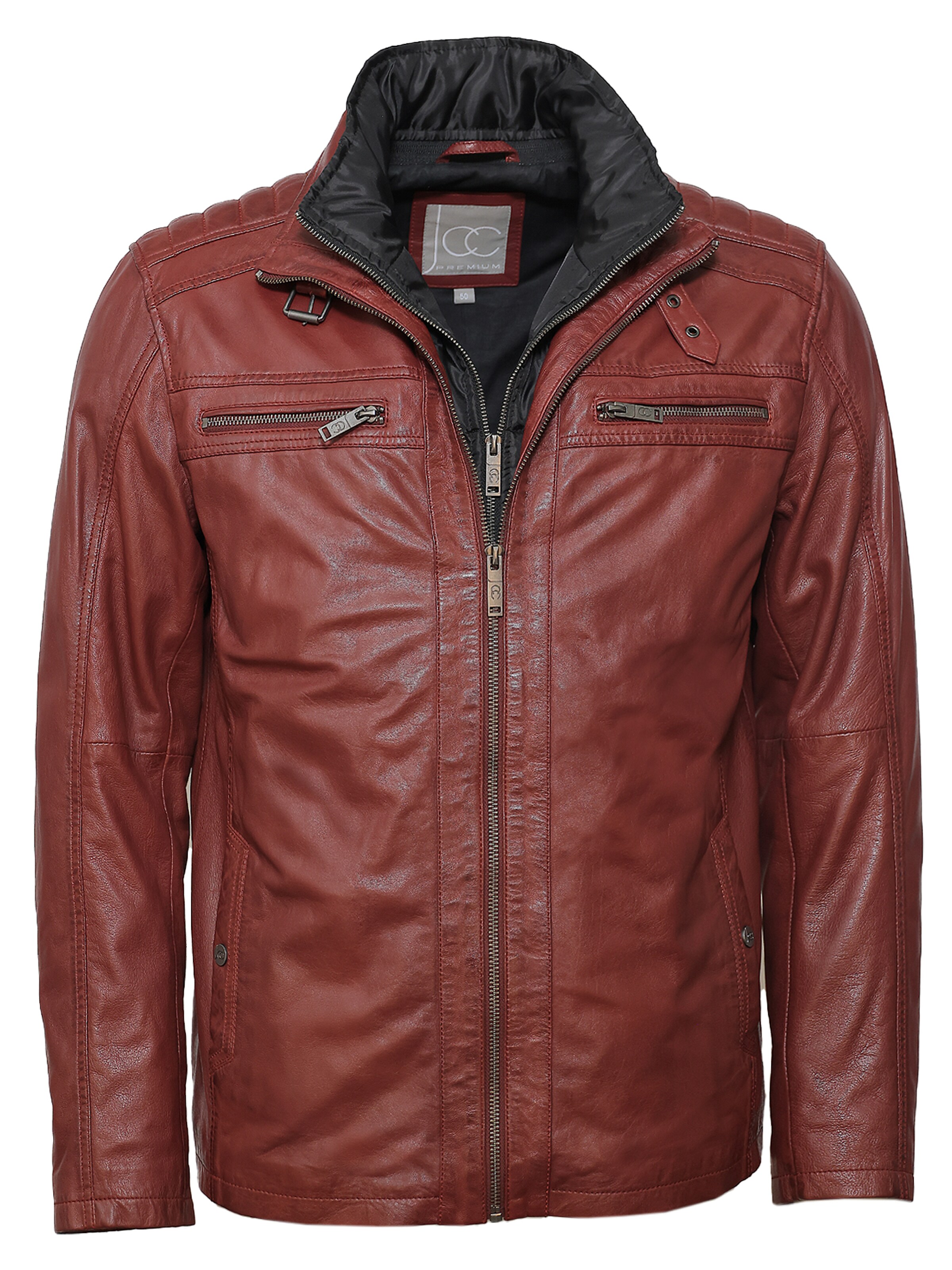 Veste mi-saison JCC en rouge : devant