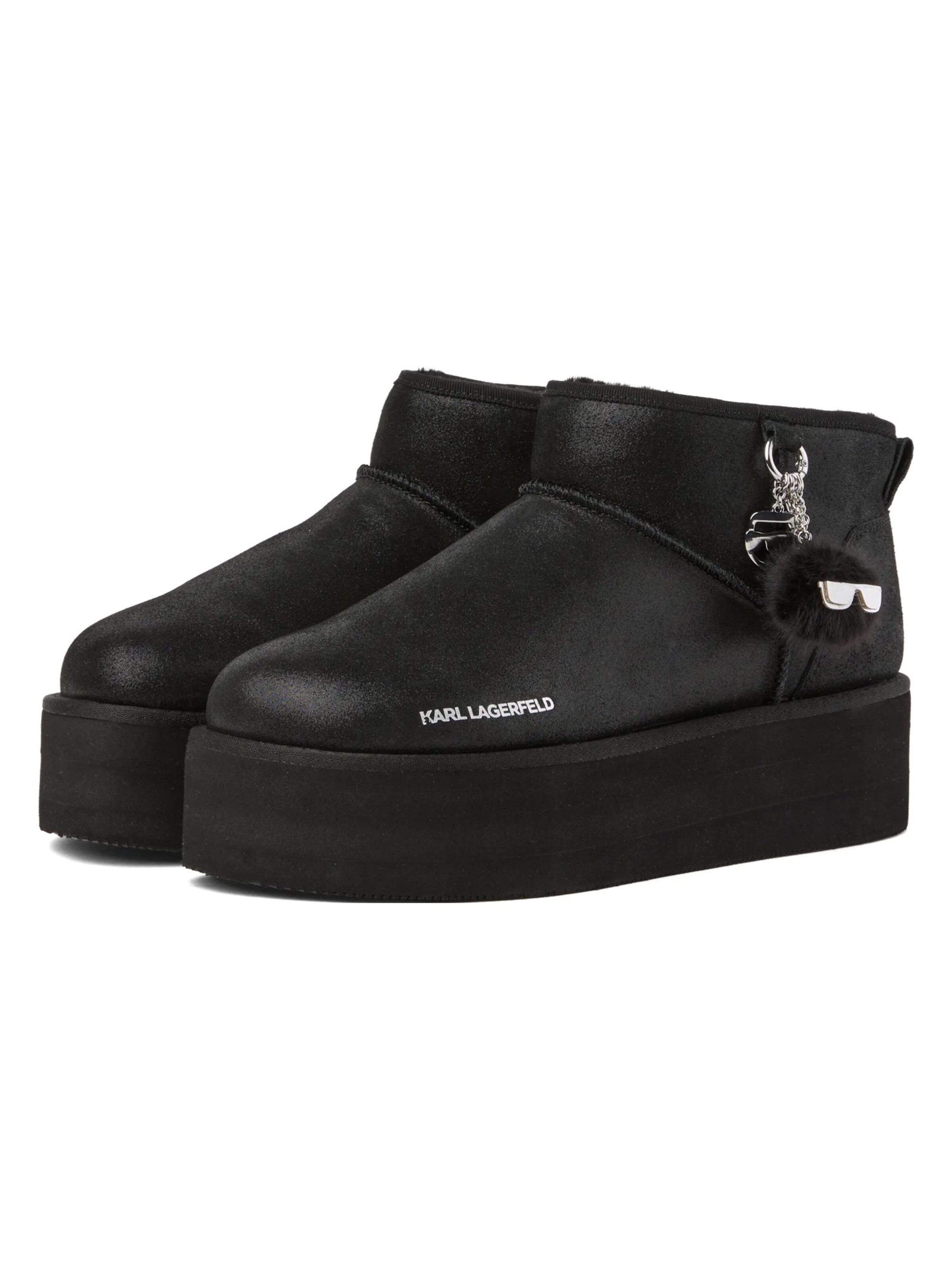 Botine 'Ikon' de la Karl Lagerfeld pe negru