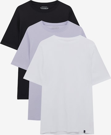 T-Shirt Pull&Bear en violet : devant