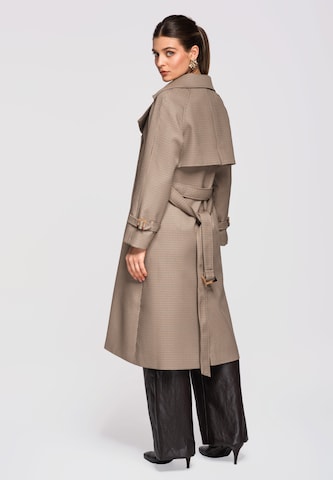 Ombre Between-seasons coat 'Ow-Colc-0120' in Brown