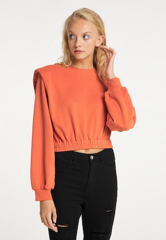 Sweat-shirt myMo ROCKS en orange : devant