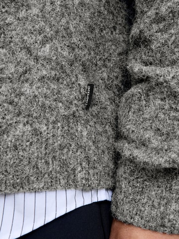 JACK & JONES Gebreid vest 'Simon' in Grijs