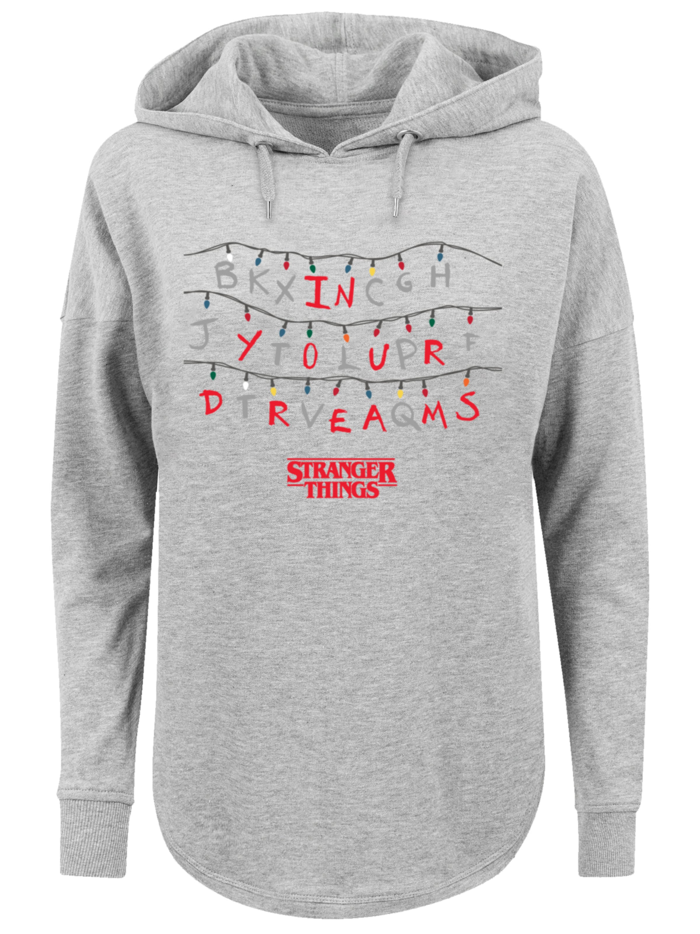 F4NT4STIC Sweatshirt 'Stranger Things In Your Dreams Netflix TV Series' in Grau: Vorderseite