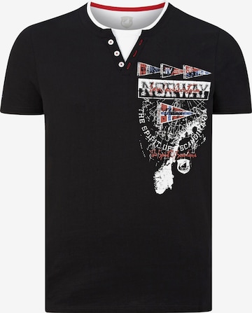 T-Shirt 'Peder' Jan Vanderstorm en noir : devant