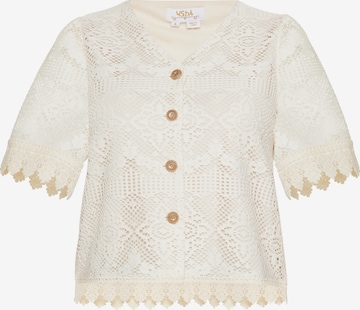 usha FESTIVAL Pusero 'Fashion Look' värissä valkoinen: etupuoli