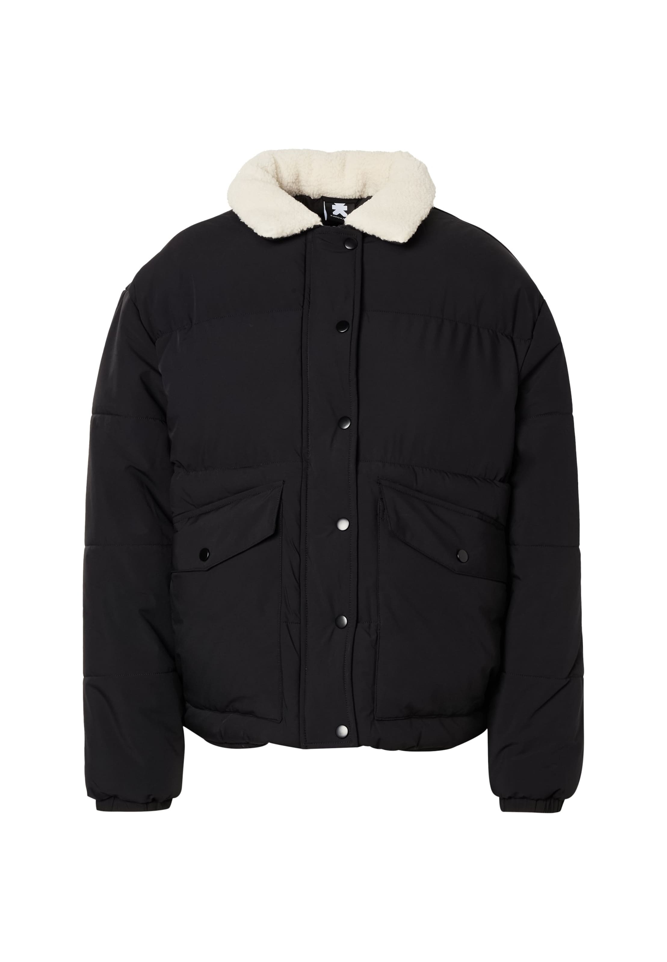 Karo Kauer Jacke in Schwarz: Vorderseite
