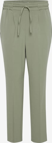 b.young Regular Pleat-Front Pants 'BYDANTA' in Green: front