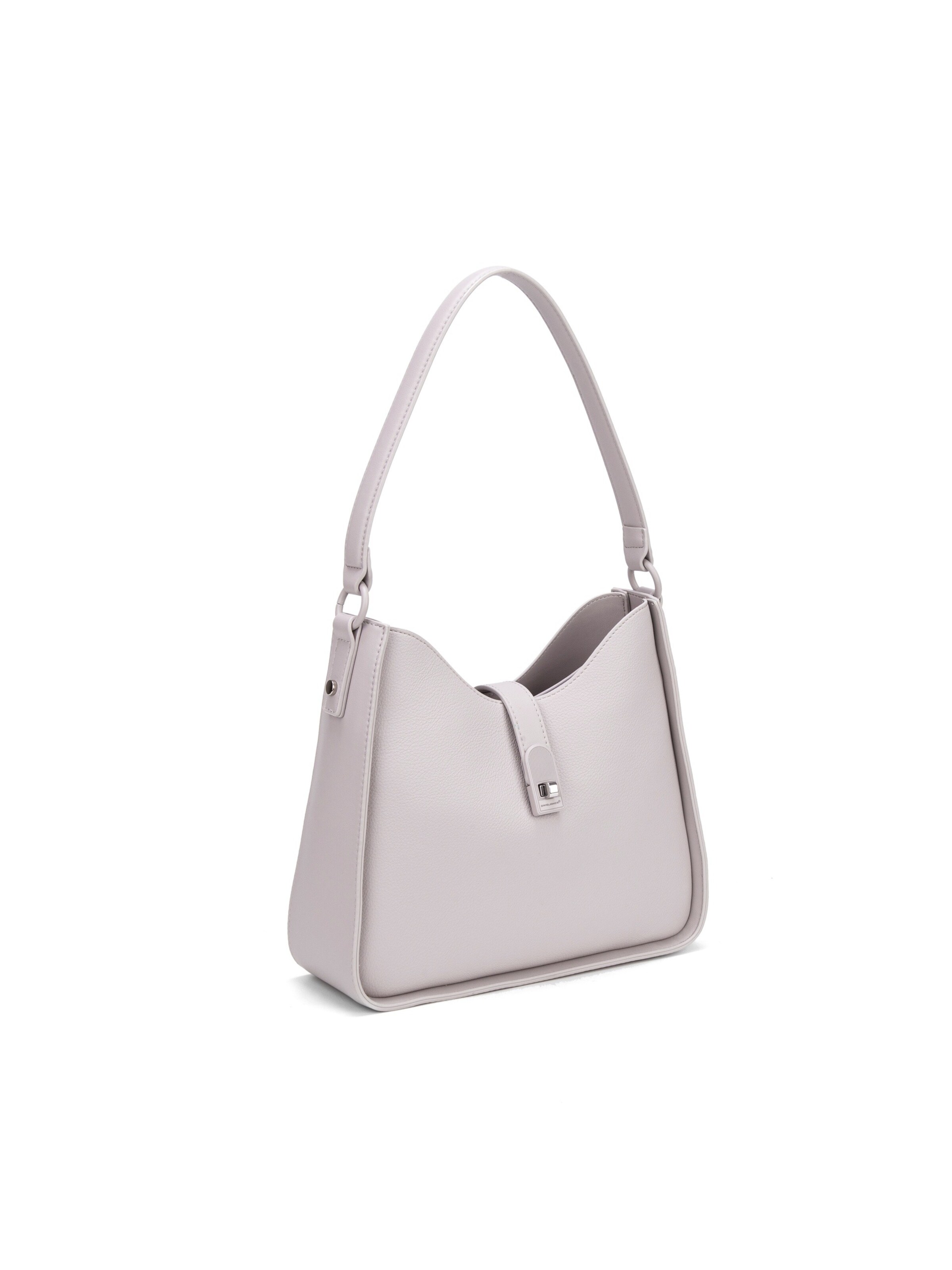 Borsa a spalla 'Borsa a Spalla David Jones Ecopelle con Chiusura Bottone e Zip' di David Jones in lilla: frontale