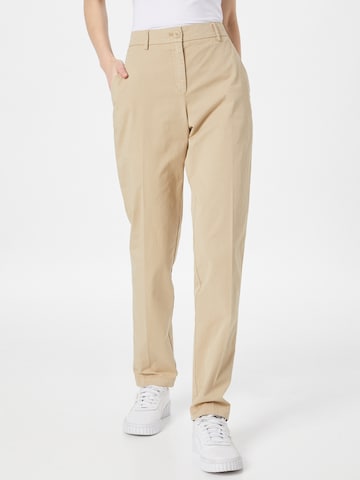 Regular Pantalon à plis 'Hecia' HUGO en beige : devant