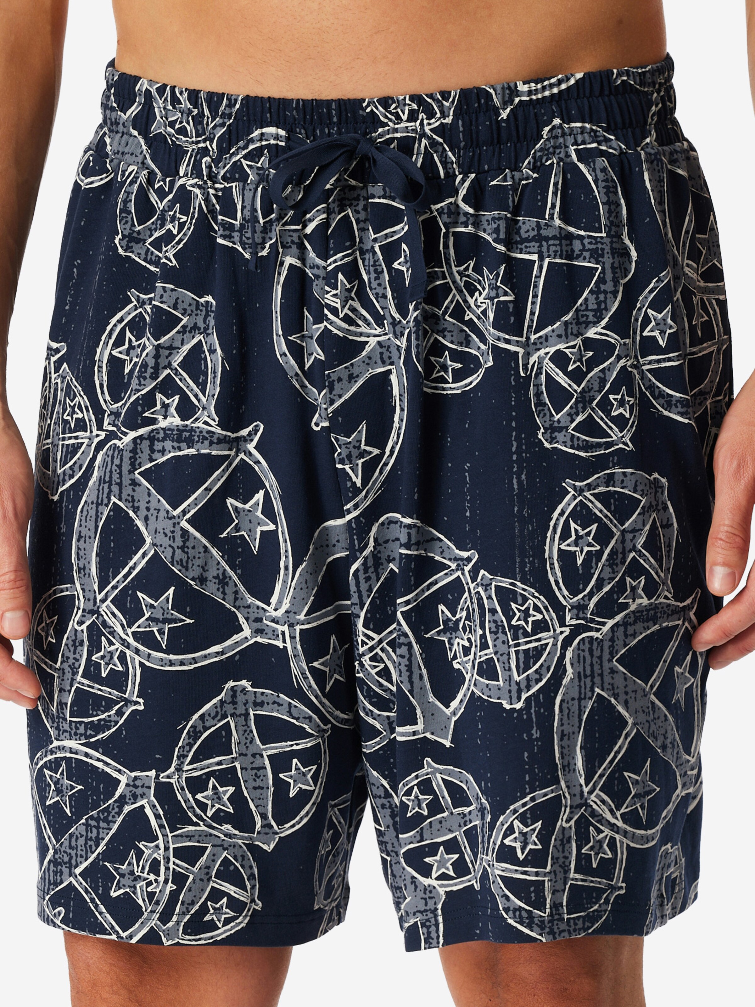 Pantalon de pyjama ' SCHIESSER 150 YEARS ' SCHIESSER en bleu : devant