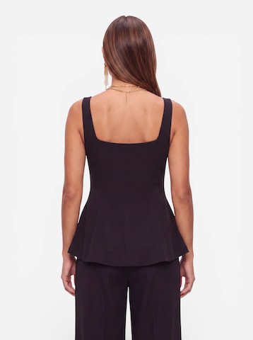 About You x Jessica Haller Top 'Peplum' in Schwarz