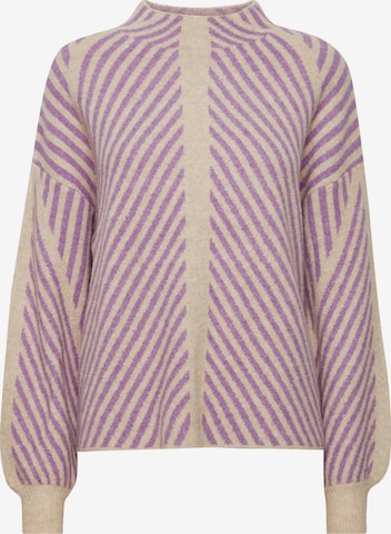 ICHI Sweater in Purple: front