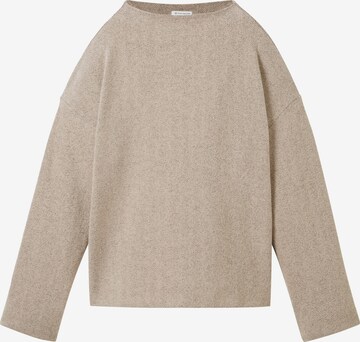 Sweat-shirt TOM TAILOR en beige : devant