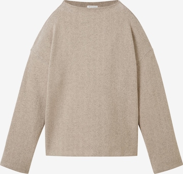 Sweat-shirt TOM TAILOR en beige : devant