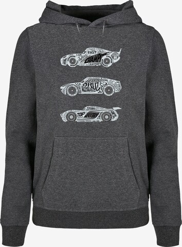 Sweat-shirt 'Cars - Text Racers' ABSOLUTE CULT en gris : devant