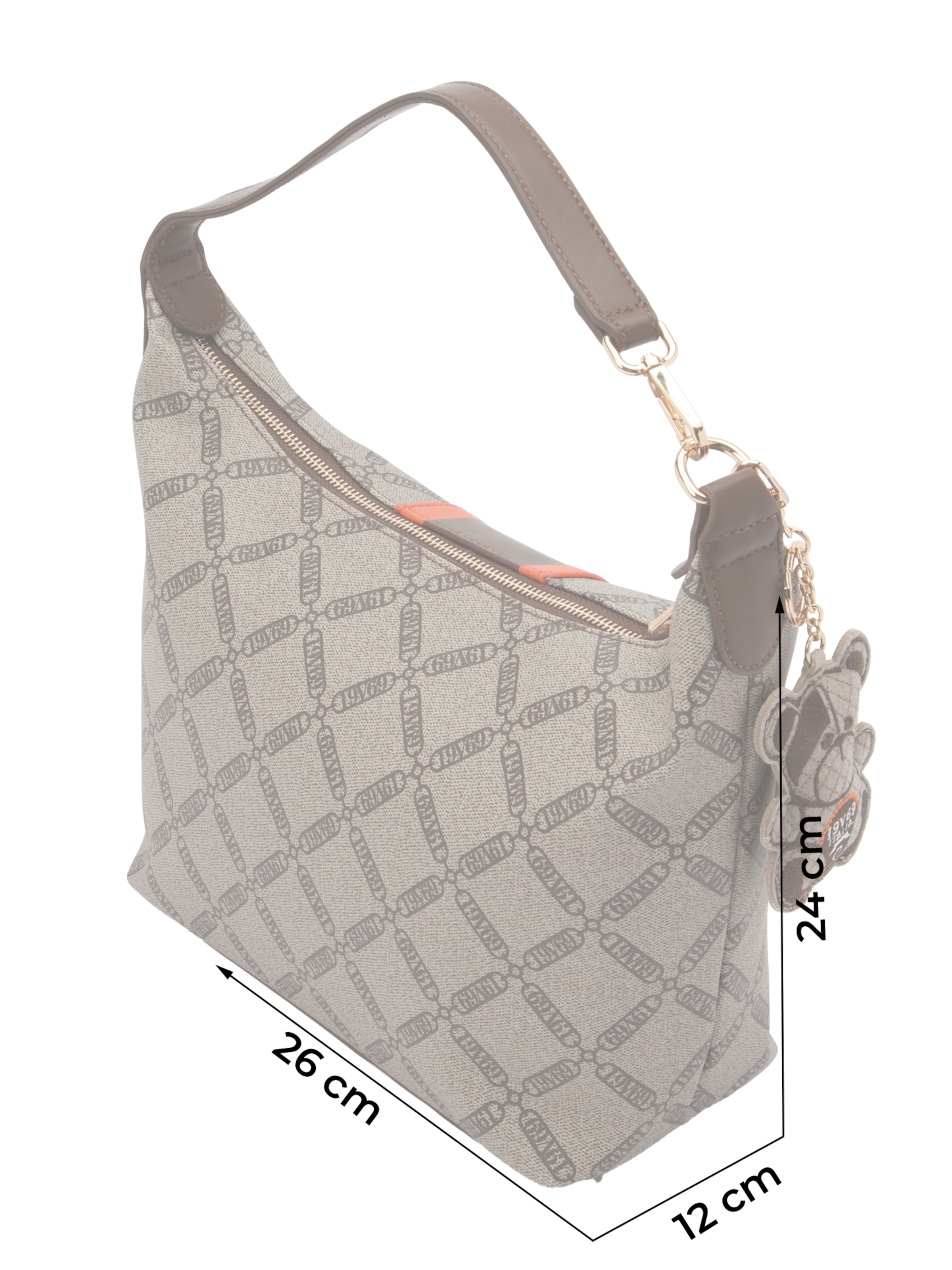 19V69 ITALIA Наплечная сумка 'Marca' в Бежевый