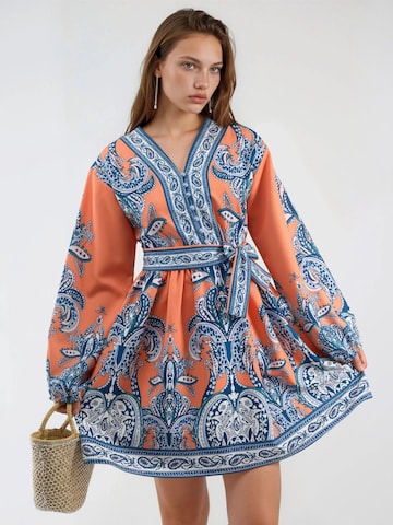 MSN Collection Jurk in Oranje: voorkant