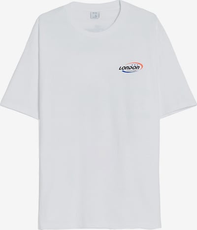 Bershka T-Shirt en bleu roi / orange / noir / blanc, Vue avec produit