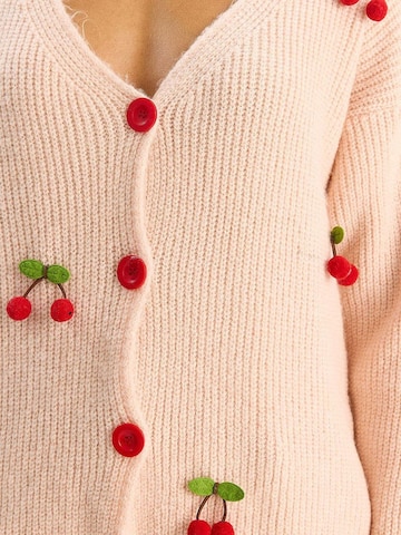 Bianco Lucci Knit cardigan in Pink