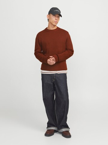JACK & JONES Trui 'JOREATON' in Bruin
