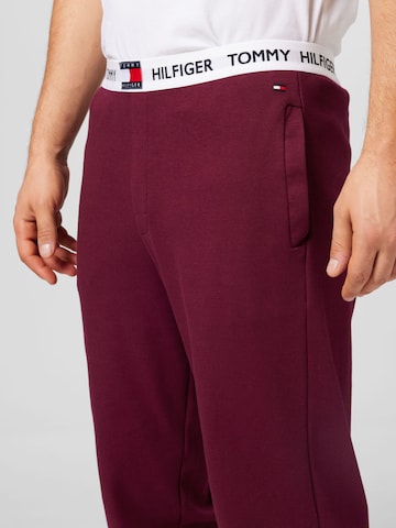 Tommy Hilfiger UnderwearTapered Pidžama hlače - crvena boja