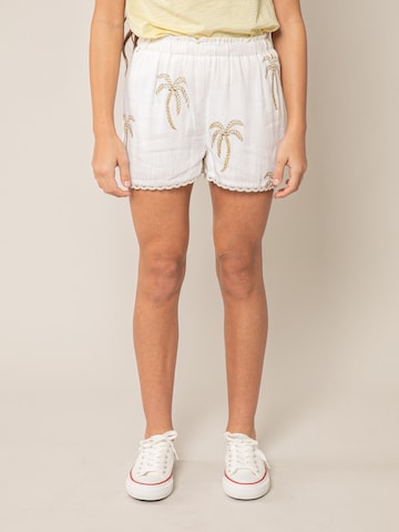 Regular Pantalon ' TIAREVA ' Deeluxe en blanc : devant