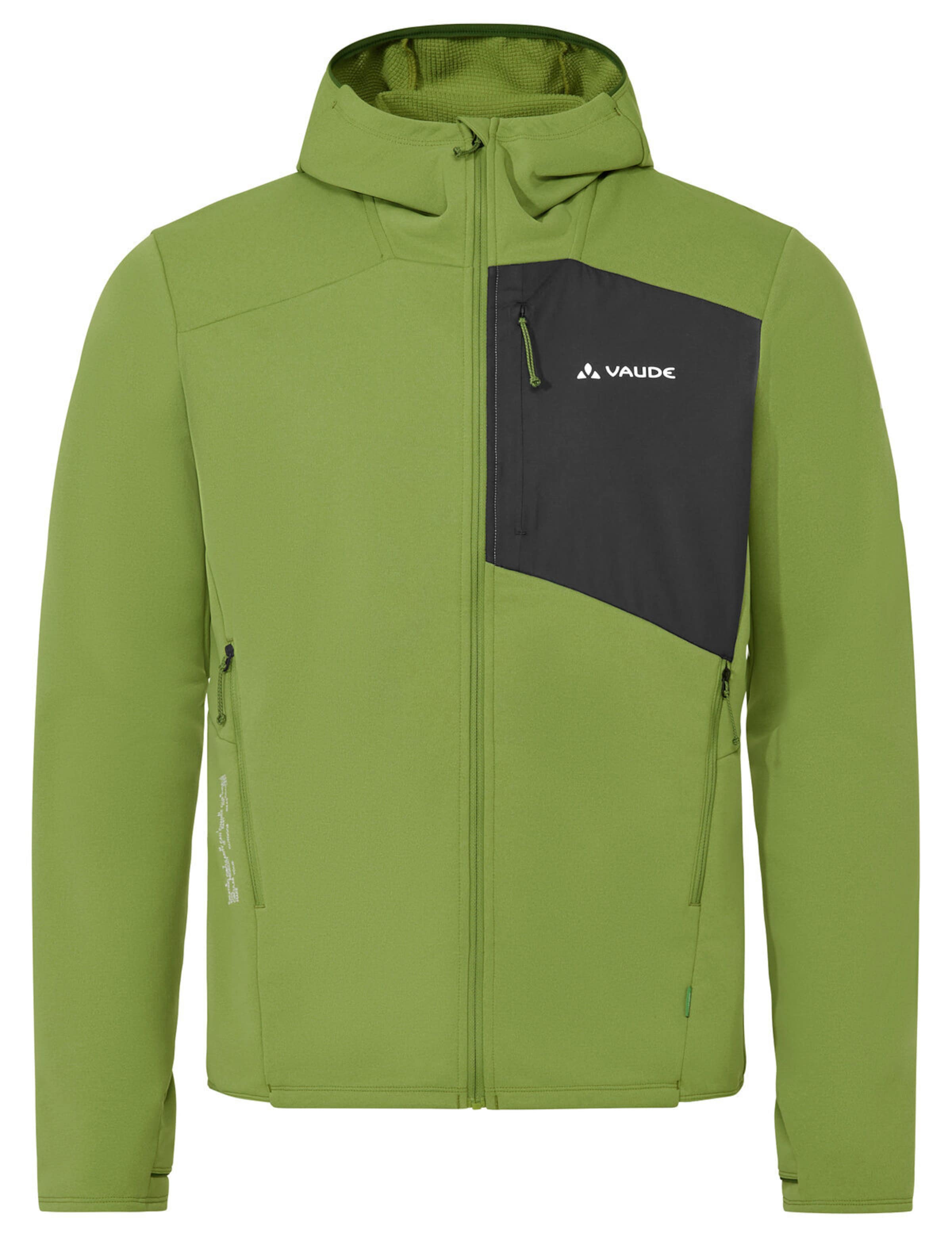 VAUDE Athletic fleece jacket 'Monviso III' in Green: front