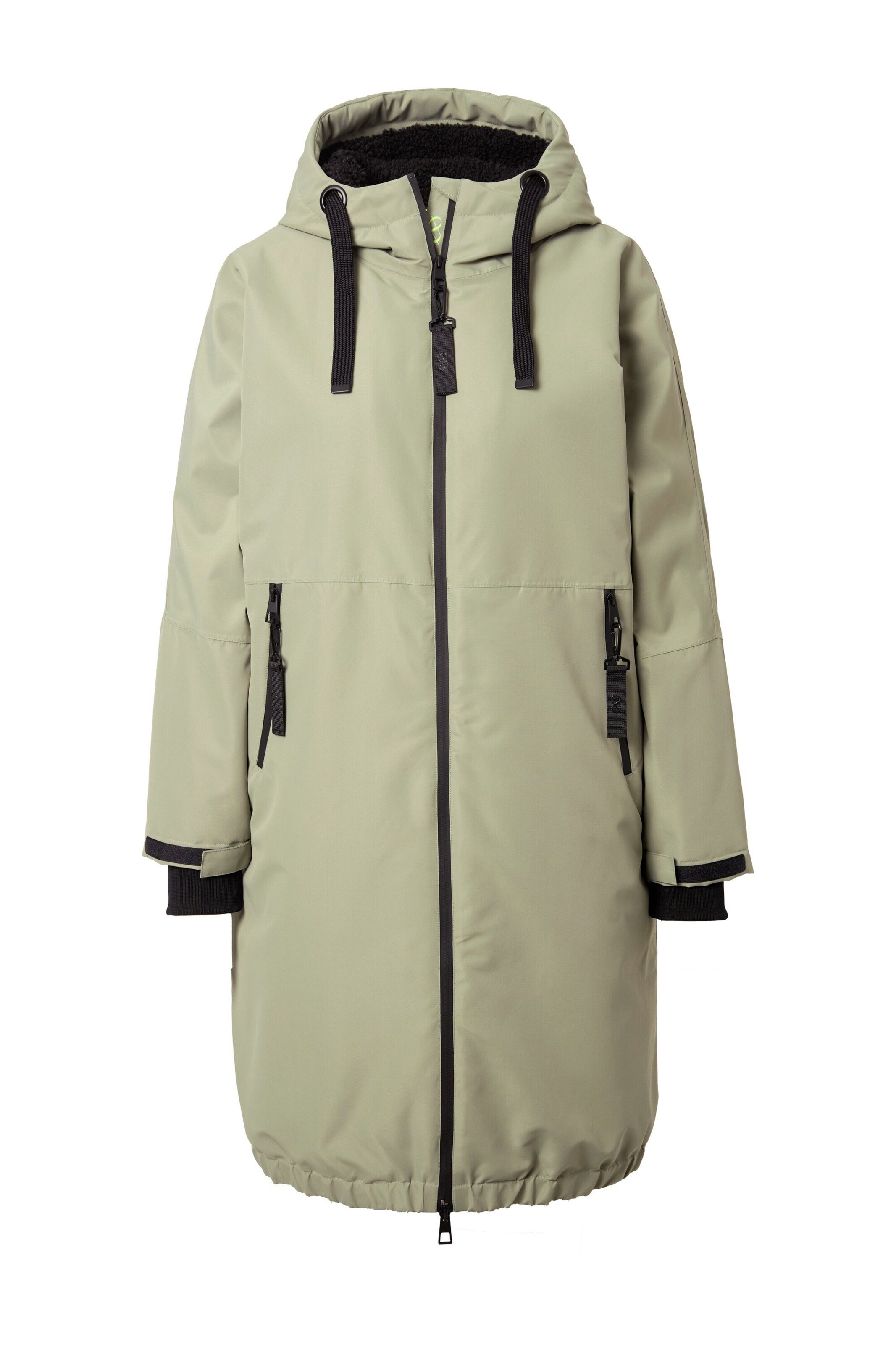 LAURASØN Functionele mantel in Groen: voorkant