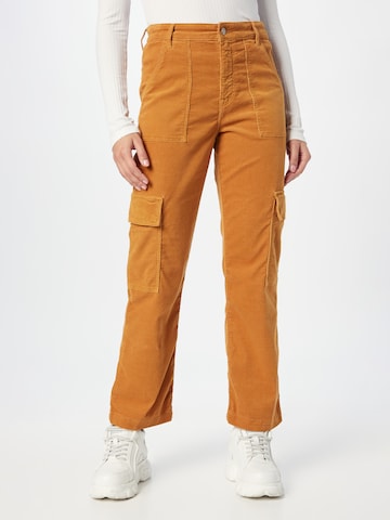 Mavi Regular Cargo Jeans 'LETHA' in Brown: front