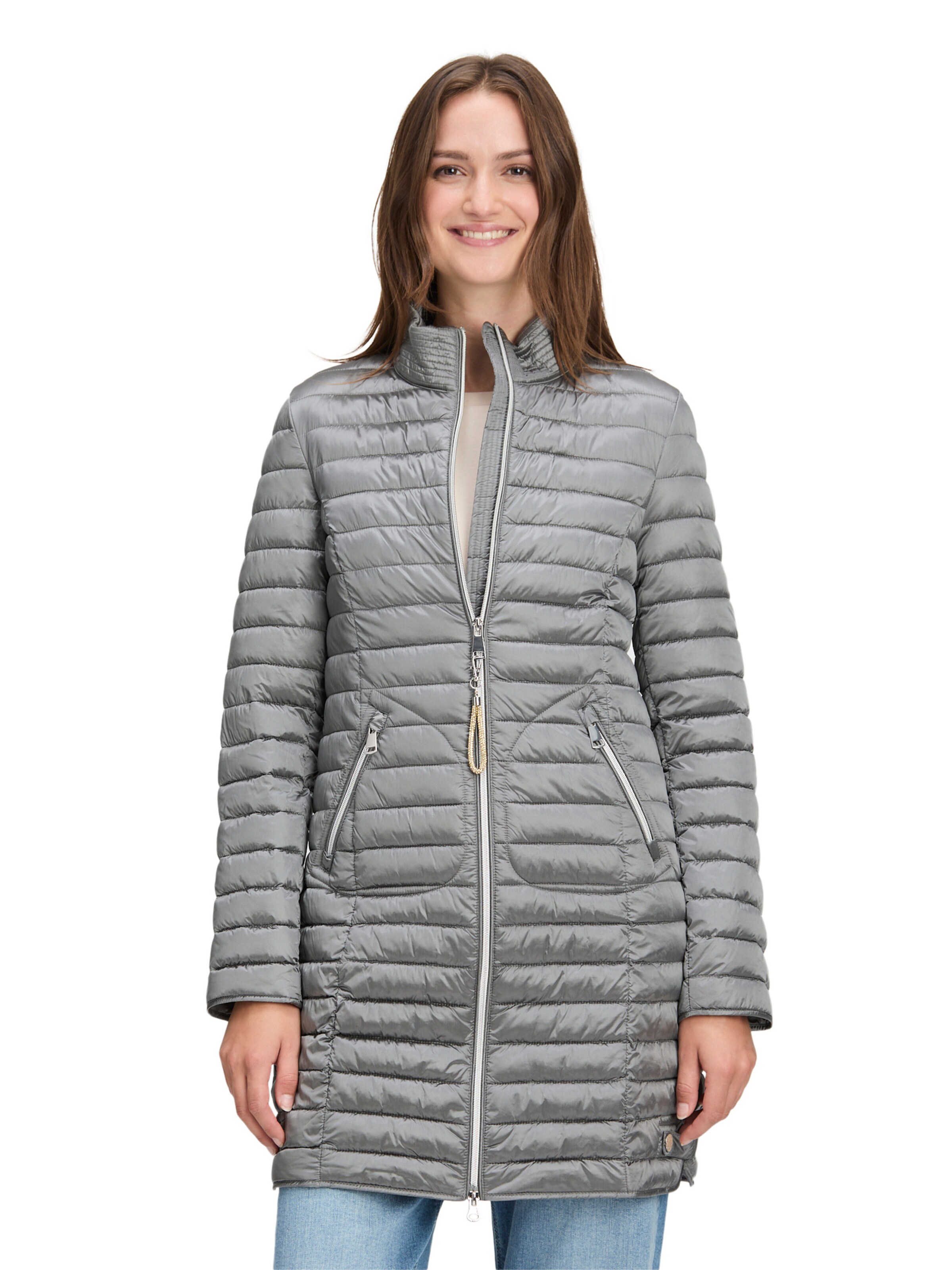 Cartoon Between-Season Jacket in Grey: front