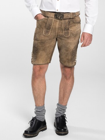 SPIETH & WENSKY Regular Trachtenhose 'Everest' in Braun: Vorderseite