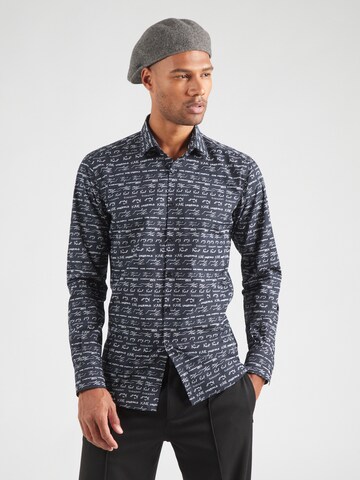 Karl Lagerfeld Regular fit Button Up Shirt in Black: front