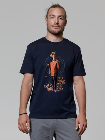 T-Shirt 'Fancy Llama' Watapparel en bleu : devant