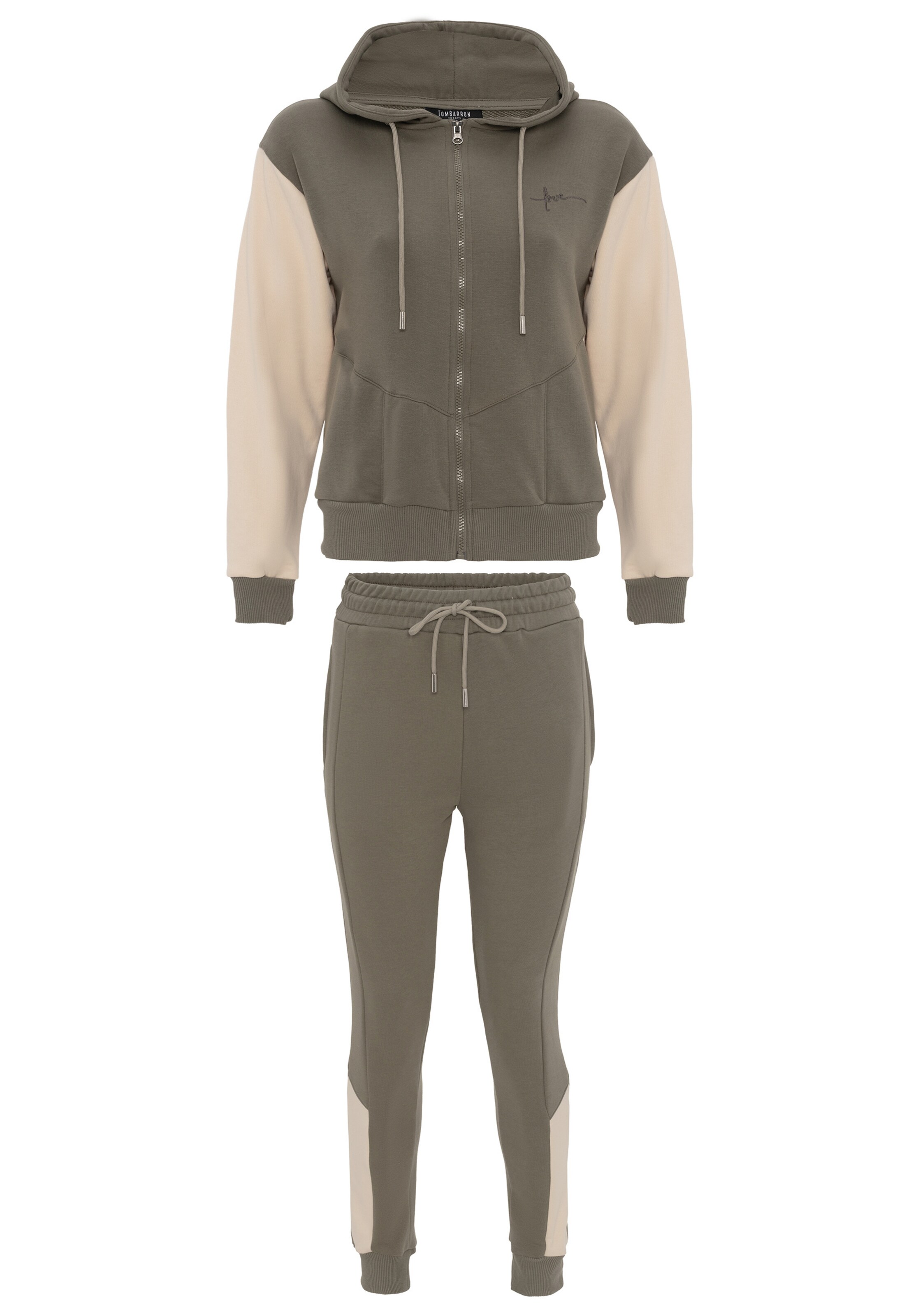 Tom Barron Trainingsanzug in Grün: Vorderseite