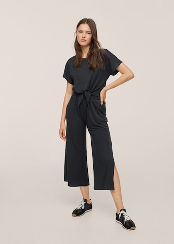 MANGO Wide Leg Hose 'Ray-H' in Schwarz