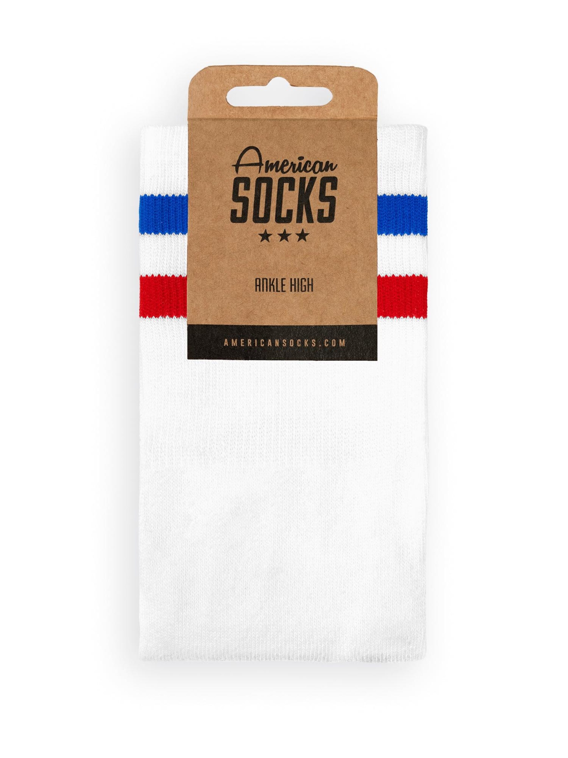 American Socks - Calcetines invisibles 'American Pride' en blanco