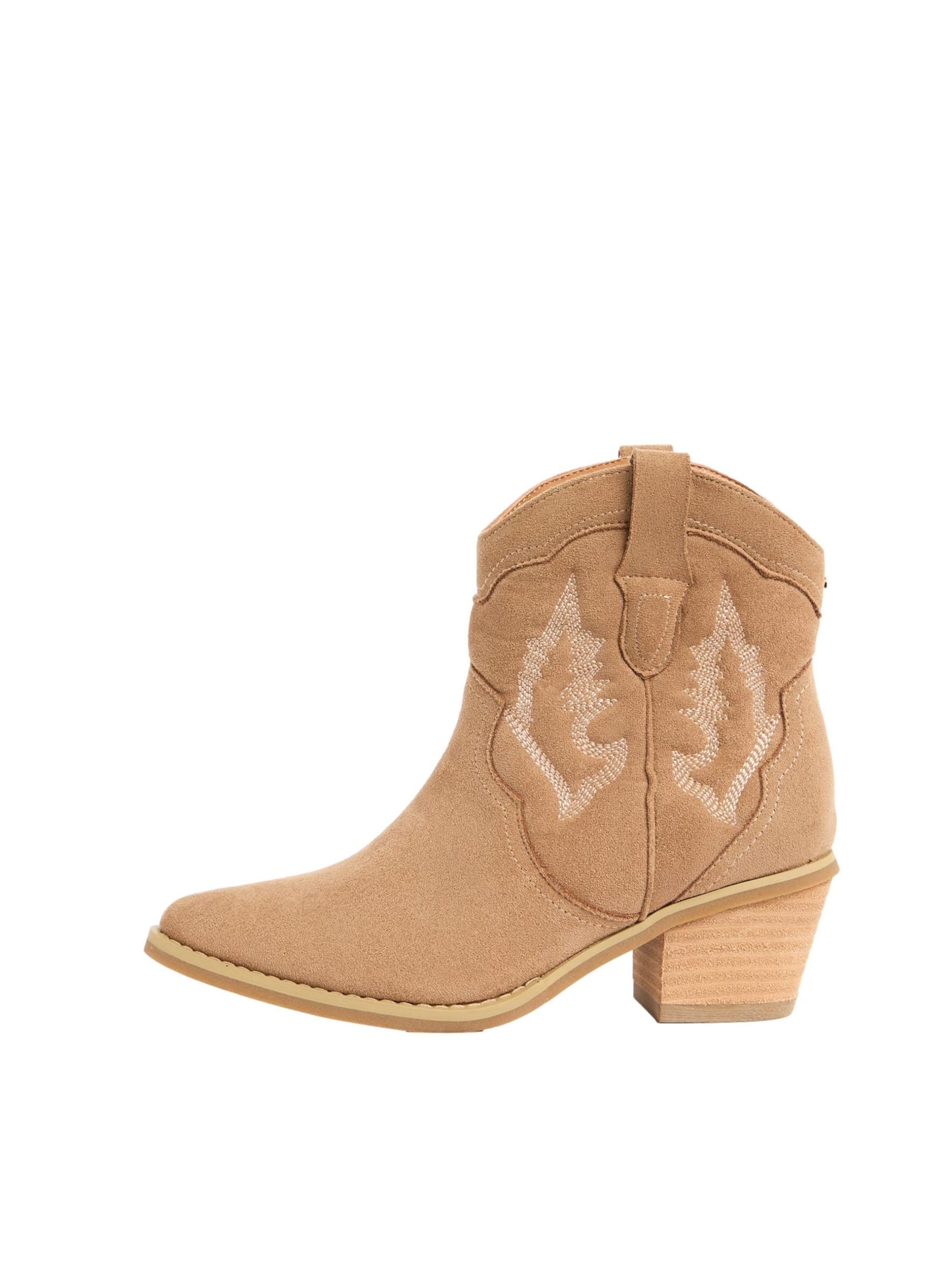 Bottes de cowboy 'Western' Lipsy en beige : devant