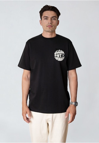 Clean Cut Copenhagen - Camisa 'Circle' em preto: frente